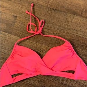 VS PINK Cross-Wrap Halter Bikini Top